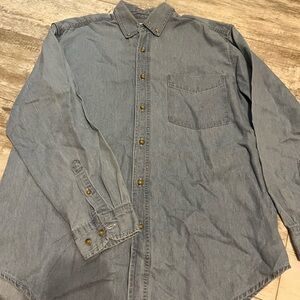 Basic Editions Blue Button Down Shirt